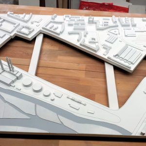 Wettbewerbsmodell - Neubau einer Großmarkthalle, München