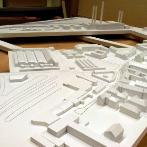 Wettbewerbsmodell - Neubau einer Großmarkthalle, München