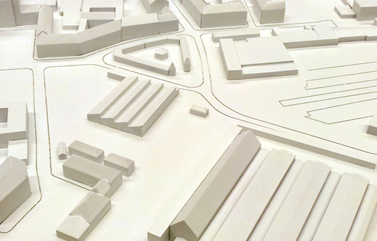 Wettbewerbsmodell - Neubau einer Großmarkthalle, München
