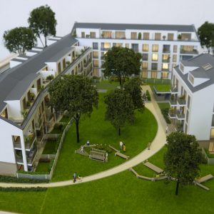 Präsentationsmodell einer Wohnanlage Truderingstraße, München