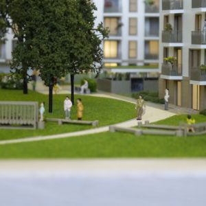 Präsentationsmodell einer Wohnanlage Truderingstraße, München