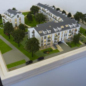 Präsentationsmodell einer Wohnanlage Truderingstraße, München