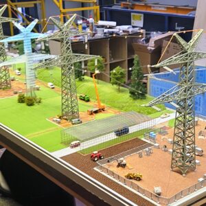 Seiltausch-Modell, TransnetBW GmbH, AMOS -Modellbau - Übertragungsnetzbetreiber für Baden-Württemberg