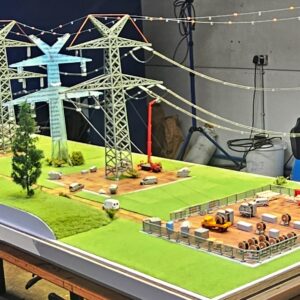 Seiltausch-Modell, TransnetBW GmbH, AMOS -Modellbau - Übertragungsnetzbetreiber für Baden-Württemberg