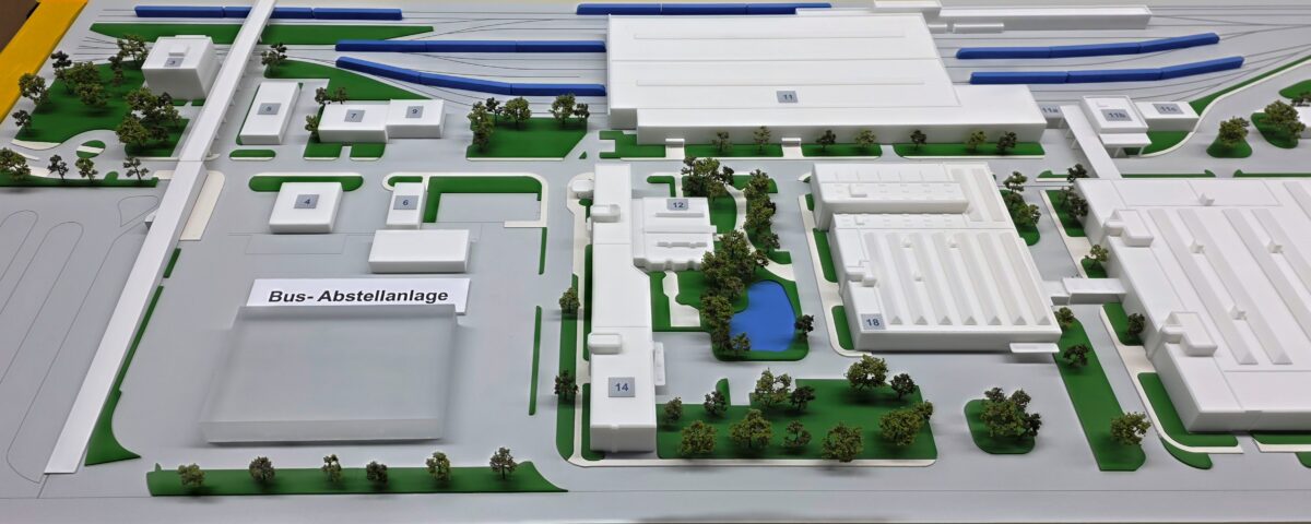 Anschauungsmodell: U-Bahnbetriebshof Nord, München M 1: 500